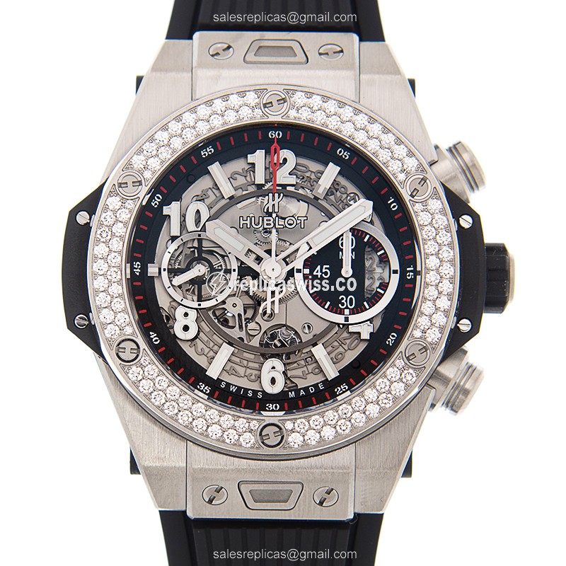 Hublot BIG BANG Replica in Silver Dial & Rubber Strap, Automatic Movement Watch