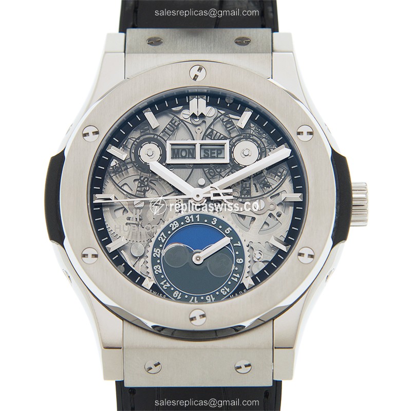 Hublot Classic Fusion 547.NX.0170.LR Replica | Automatic Movement, Titanium Case, Skull Dial Watch