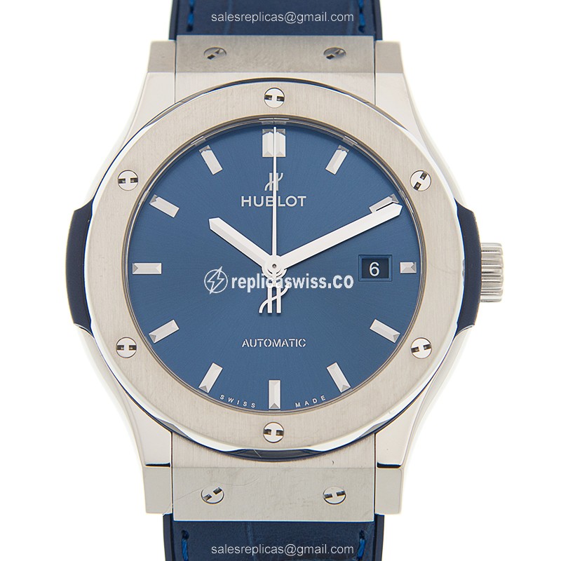 Hublot Classic Fusion Replica | Automatic Movement, Blue Titanium Case Watch