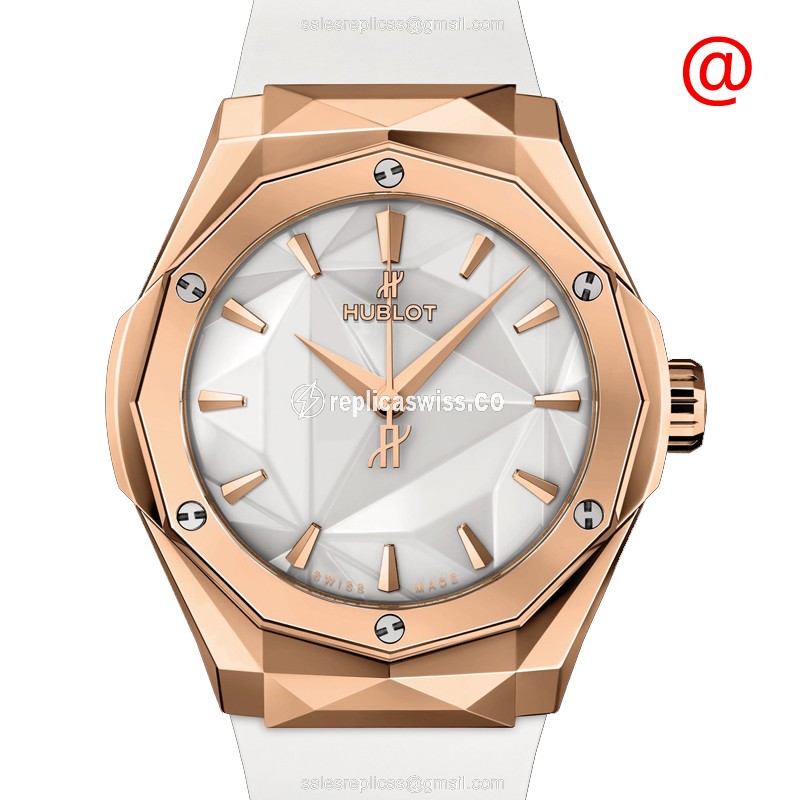 Hublot Classic Fusion Replica in 18kt Gold, Automatic Movement & White Dial, Exquisite Luxury