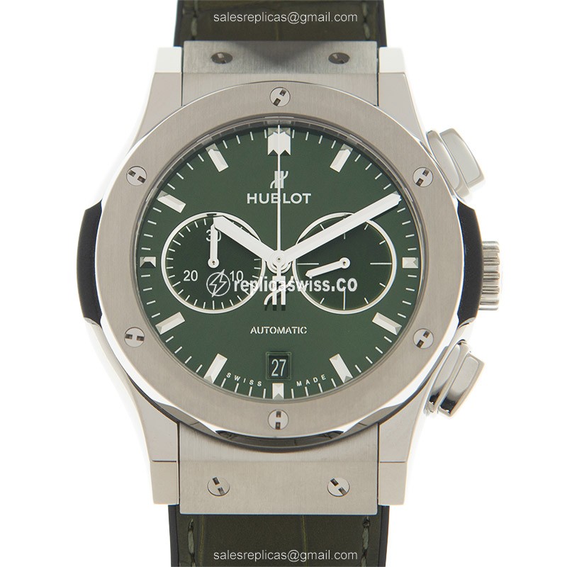 Hublot Classic Fusion Replica in Green Titanium Case & Automatic Movement Watch