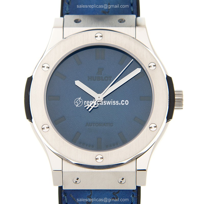 Hublot Classic Fusion Replica in Stainless Steel Case, Automatic Movement, Blue Dial Watch