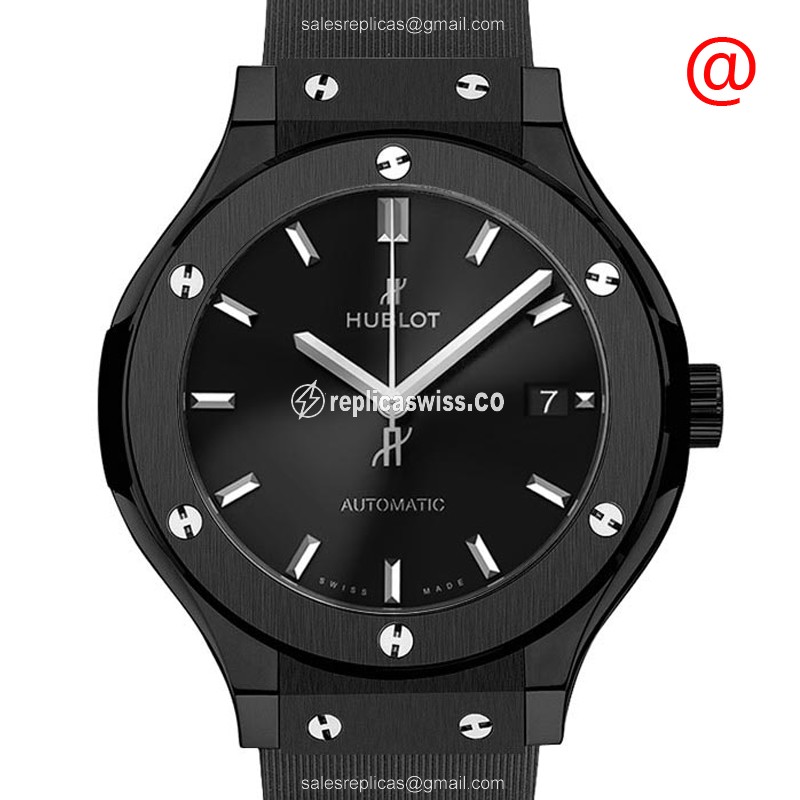 Hublot Classic Fusion Replica Watch | Automatic Movement, Black Ceramic Dial & Strap