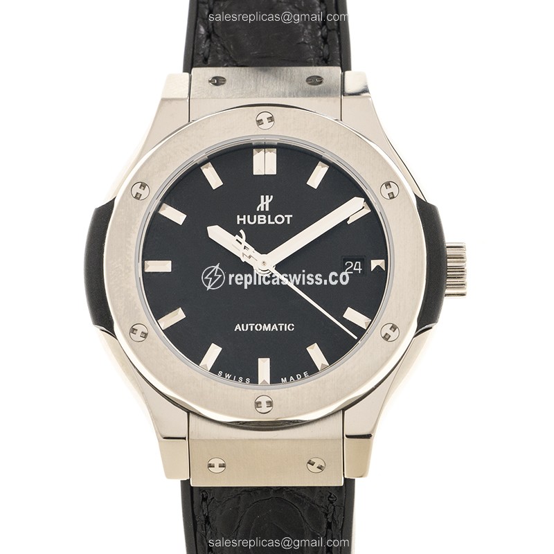Hublot Classic Fusion Replica Watch | Automatic Movement, Titanium Case, Black Dial
