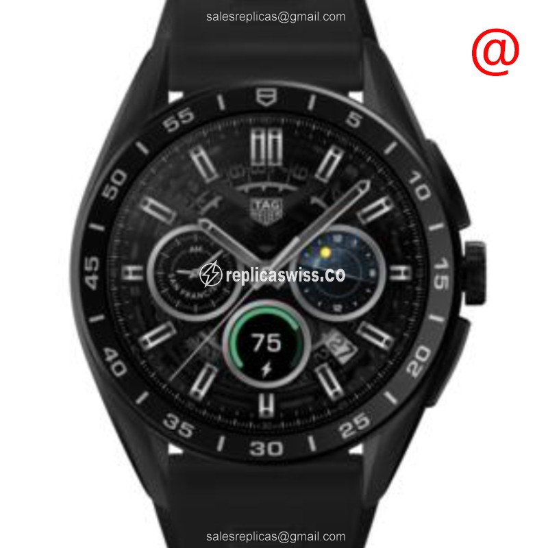 Intelligent Movement Tag Heuer SBR8A80.BT6261 Replica, Black Ceramic & Rubber strap Watch