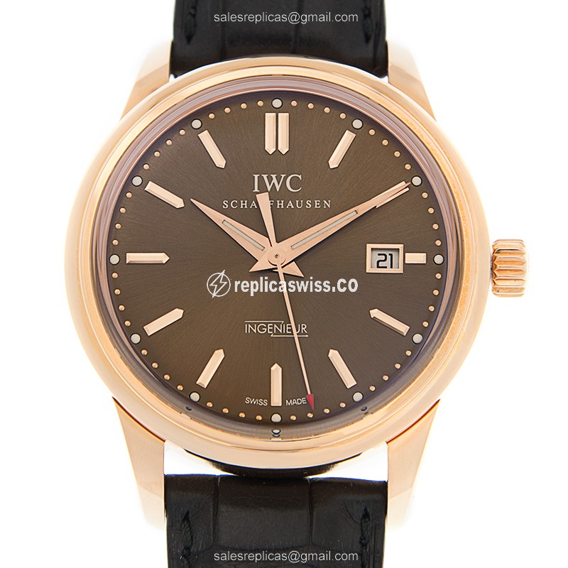 IWC Ingenieur IW323312 Replica in 18kt Gold, Automatic Movement & Gray Dial Watch