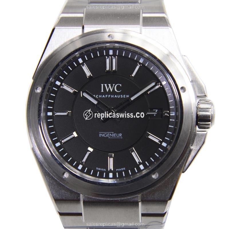 IWC Ingenieur IW323902 Automatic Replica, Black Dial, Stainless Steel Case & Band Watch