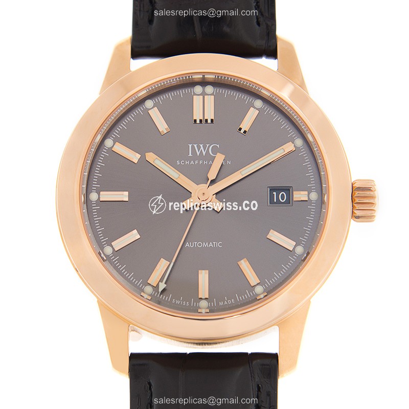 IWC Ingenieur IW357003 Replica | Automatic Movement, 18kt Gold Case, Gray Dial Watch