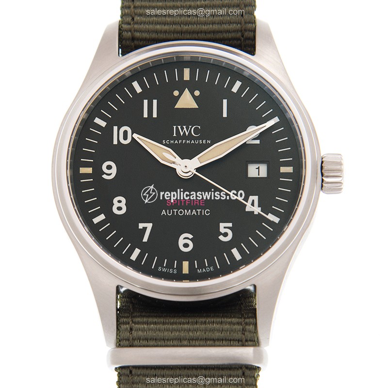 IWC IW326801 PILOTS Replica, Automatic Movement, Black Dial, Stainless Steel Case Watch
