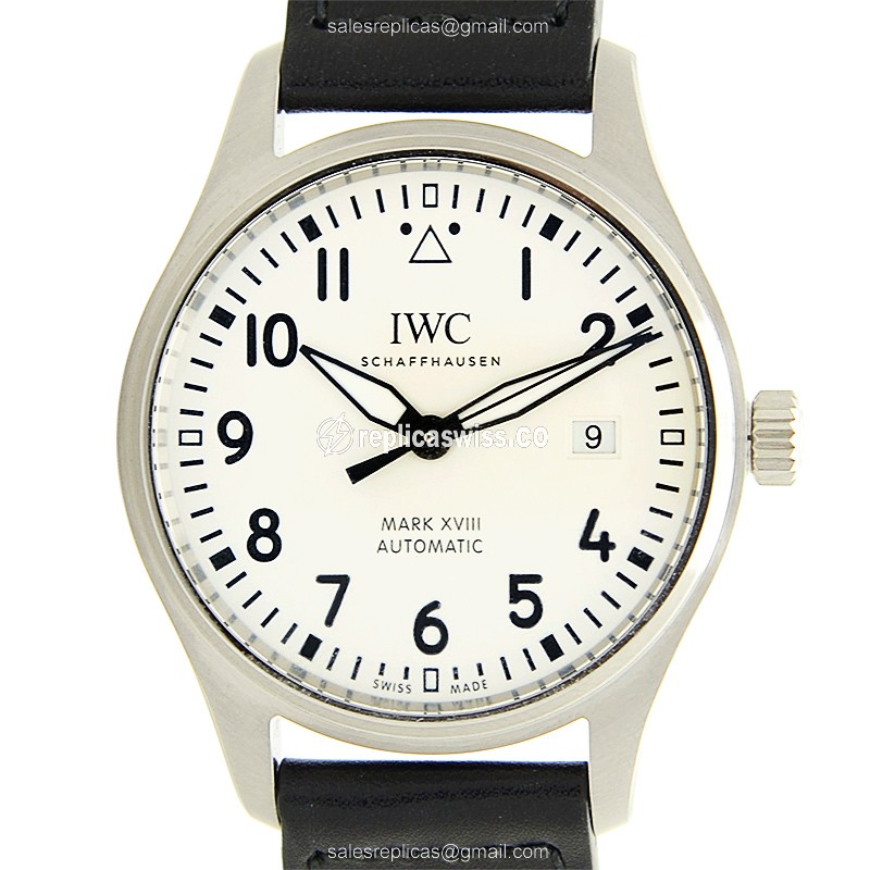 IWC IW327002 PILOTS Replica in Stainless Steel, Automatic Movement & White Dial Watch