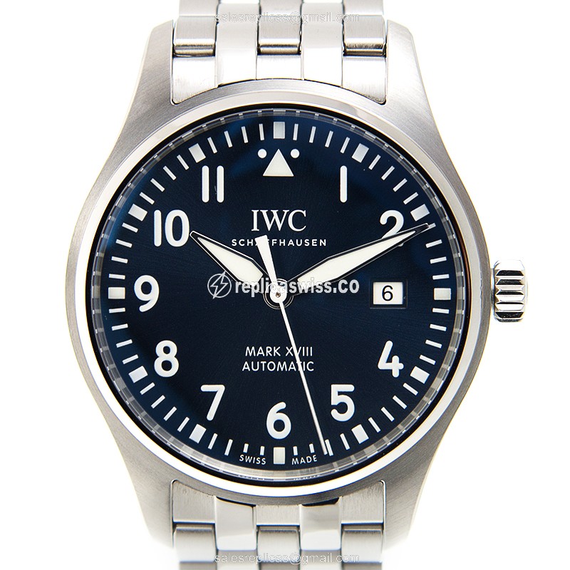 IWC IW327014 PILOTS Replica, Automatic Movement, Blue Dial, Stainless Steel Case Watch