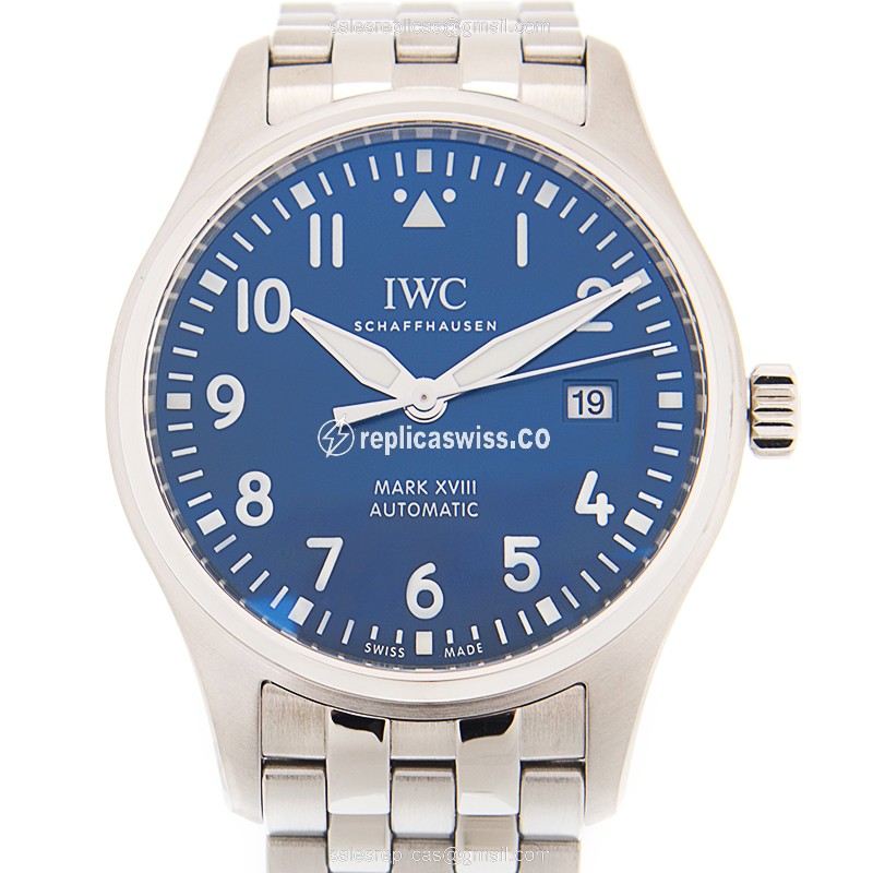 IWC IW327016 PILOTS Replica, Automatic Movement, Blue Dial, Stainless Steel Case Watch