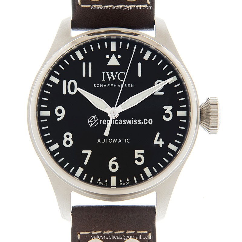 IWC IW329301 PILOTS Replica, Automatic Movement, Black Dial, Leather Strap Watch