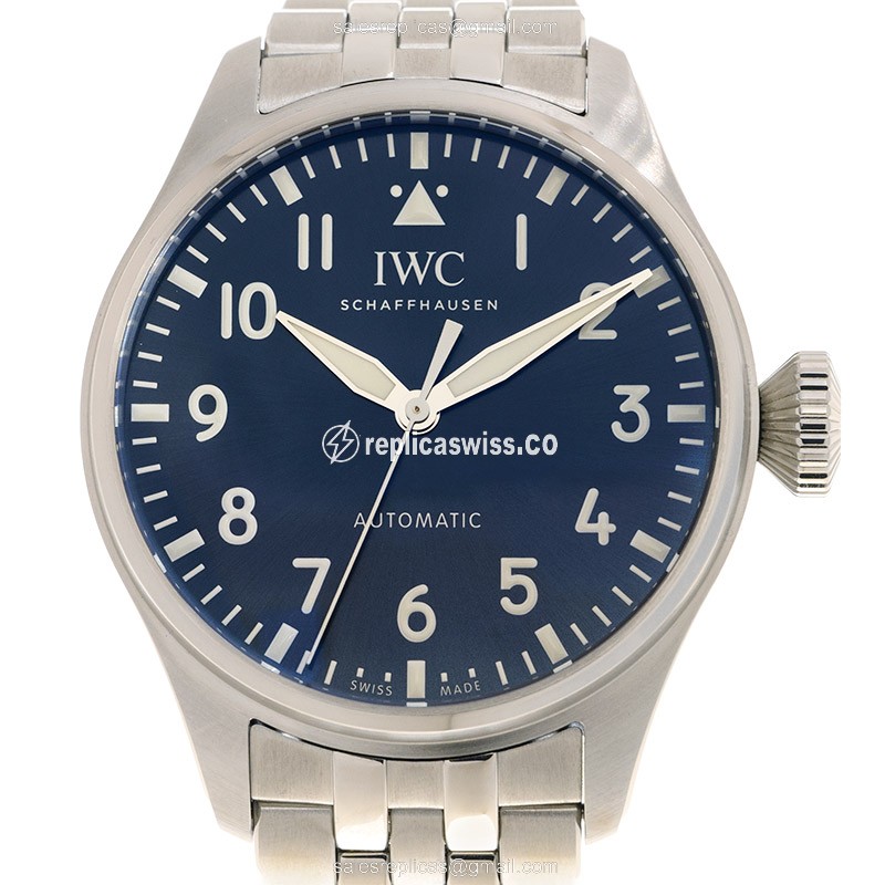 IWC IW329304 PILOTS Replica, Automatic Movement, Blue Dial & Silver Steel Strap Watch