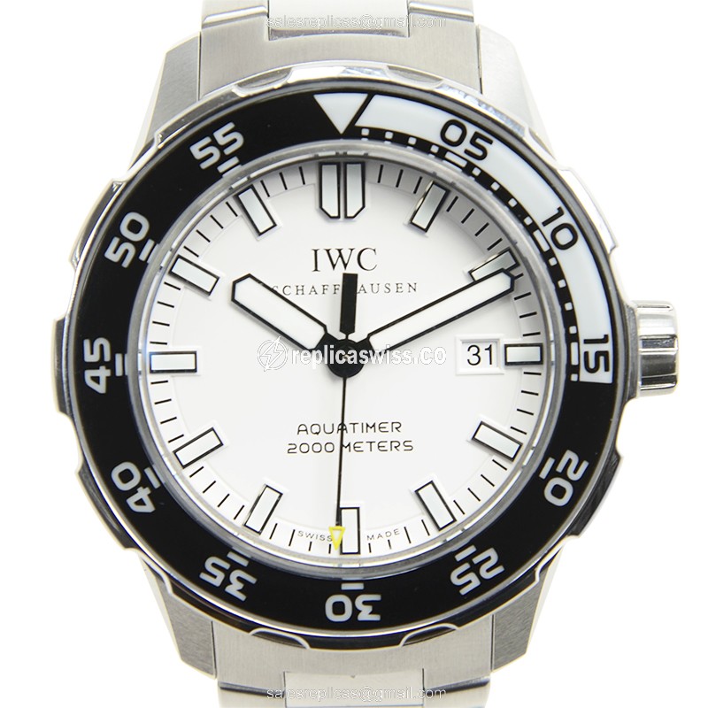 IWC IW356805 AQUATIMER Replica, Automatic Movement, White Dial & Stainless Steel Case Watch