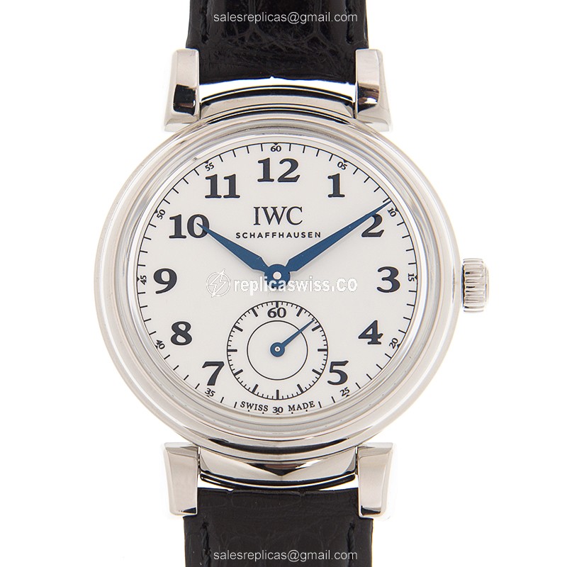 IWC IW358101 Da Vinci Automatic Watch | White Dial, Stainless Steel Case, Alligator Strap