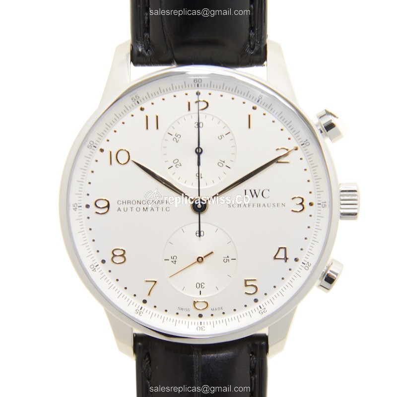 IWC IW371445 Portuguese Replica in Stainless Steel with Automatic Movement & Silver Dial Watch
