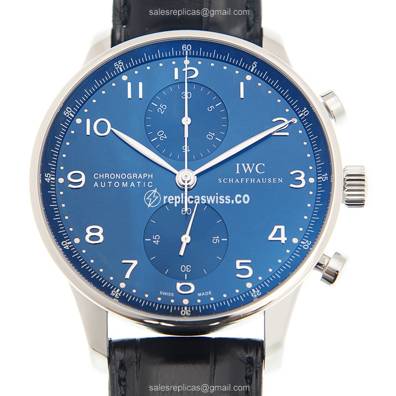 IWC IW371491 Portuguese Replica | Automatic Movement, Blue Dial, Stainless Steel Case Watch