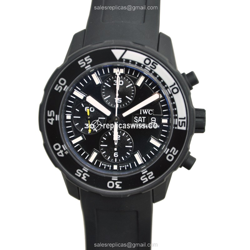 IWC IW376705 AQUATIMER Replica, Automatic Movement, Black Dial, Stainless Steel Case Watch