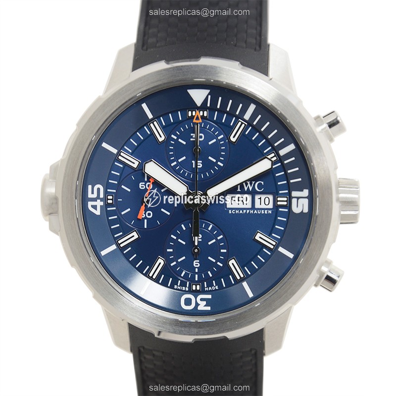 IWC IW376805 AQUATIMER Replica | Automatic Movement | Blue Dial, Stainless Steel Case Watch