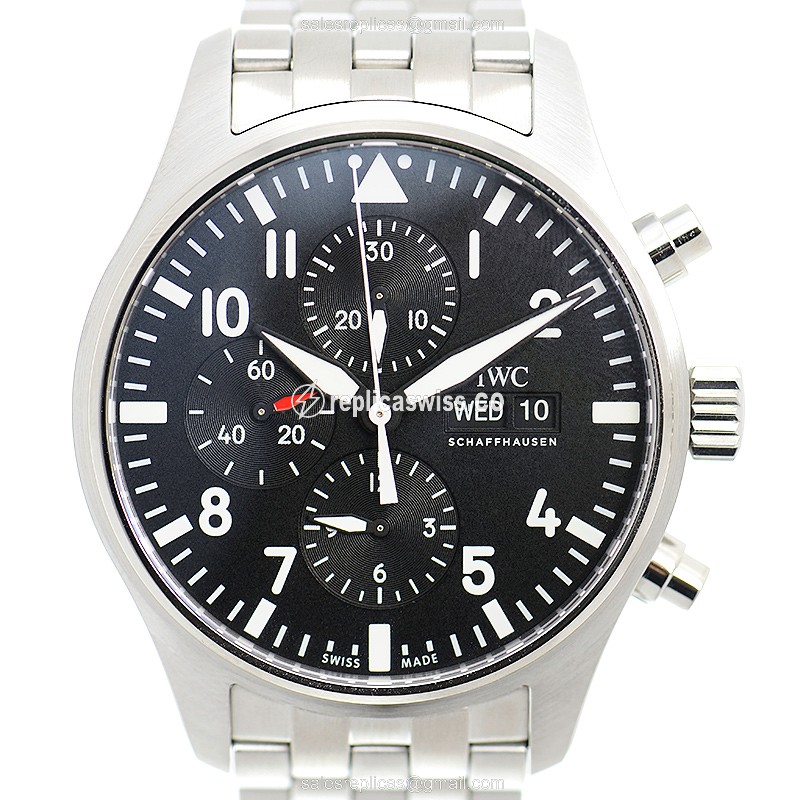 IWC IW377710 PILOTS Automatic Watch in Black Dial Stainless Steel Case