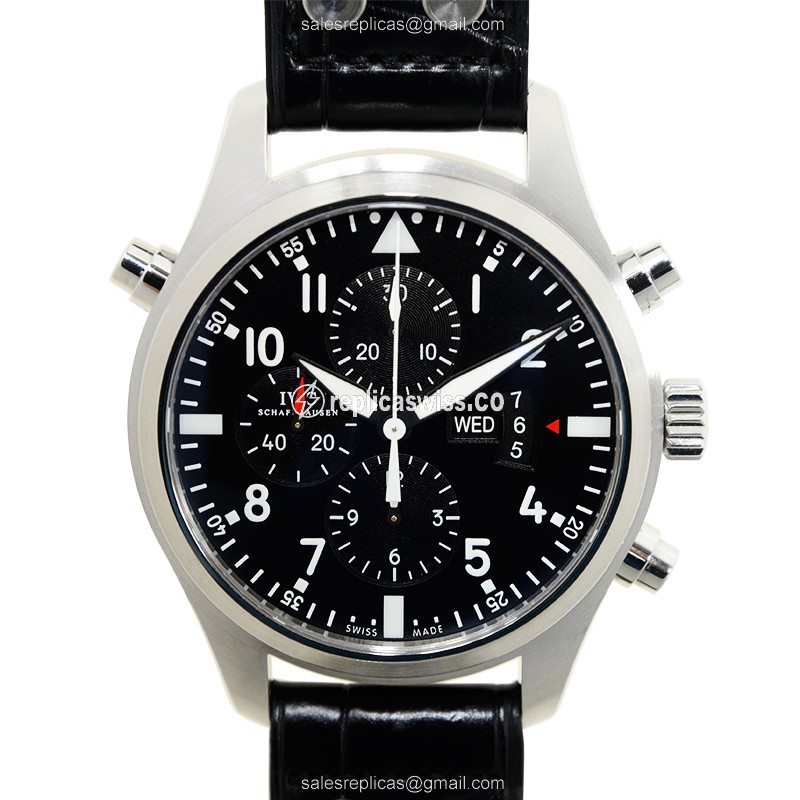 IWC IW377801 PILOTS Replica Watch | Automatic Movement | Black Dial | Stainless Steel Case