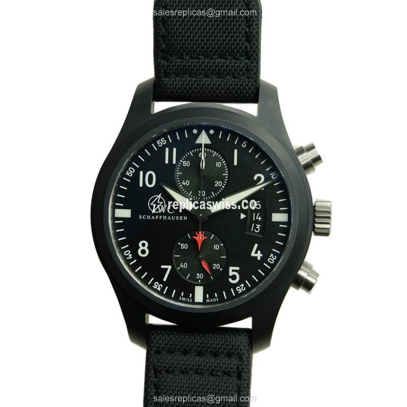 IWC IW388001 PILOTS Replica, Automatic Movement, Black Ceramic Case, Sapphire Crystal Watch