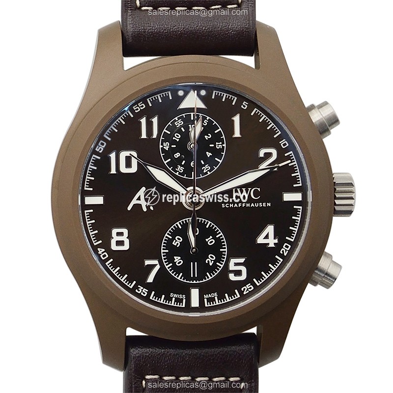 IWC IW388004 PILOTS Replica with Brown Ceramics Case & Automatic Movement Watch