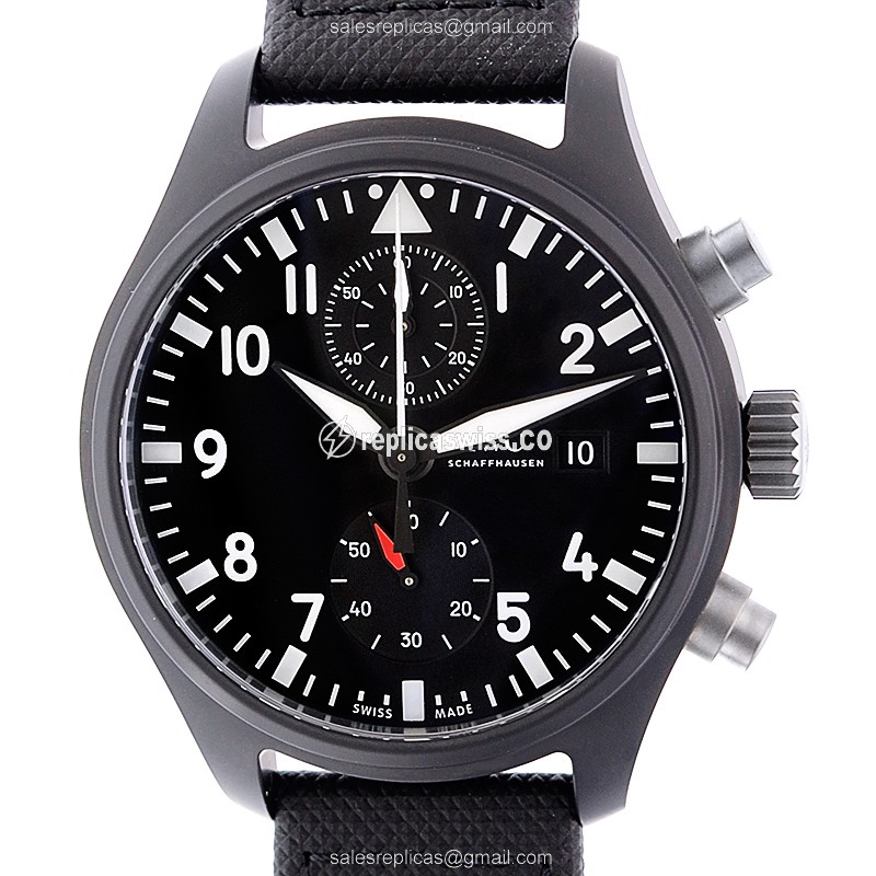 IWC IW389001 PILOTS Replica Watch | Automatic Movement | Black Ceramics Case