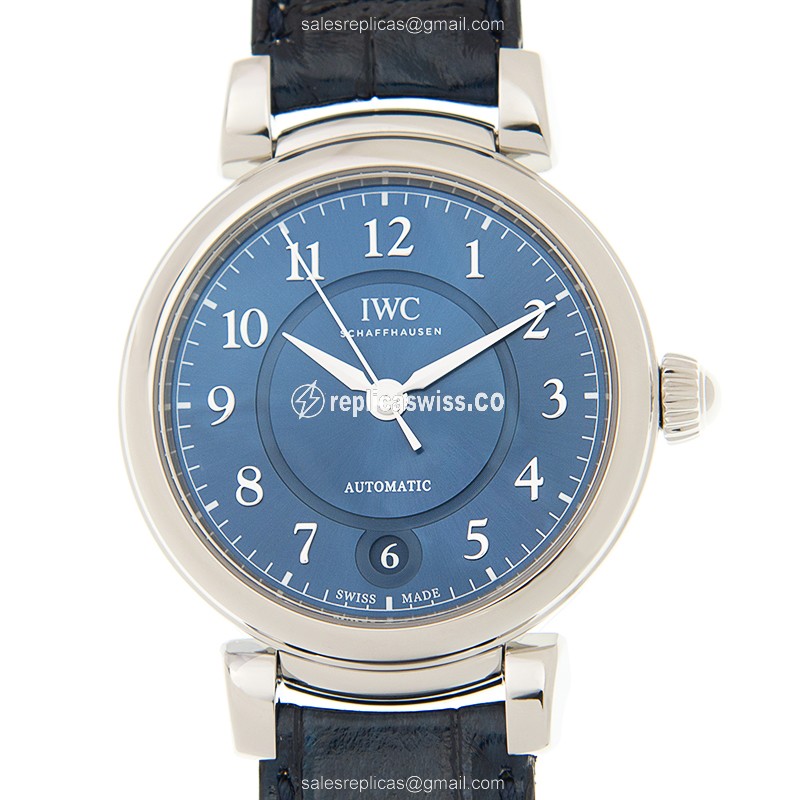 IWC IW458312 Da Vinci Replica | Blue Dial, Automatic Movement | Steel Case & Blue Alligator Strap