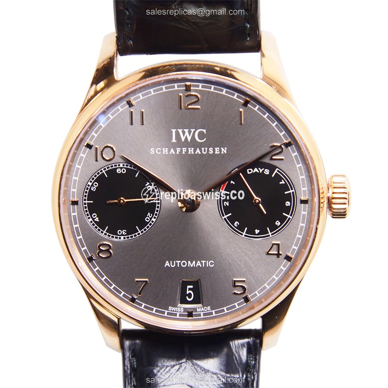 IWC IW500125 Portuguese Replica with Automatic Movement & Dark Grey Dial Watch
