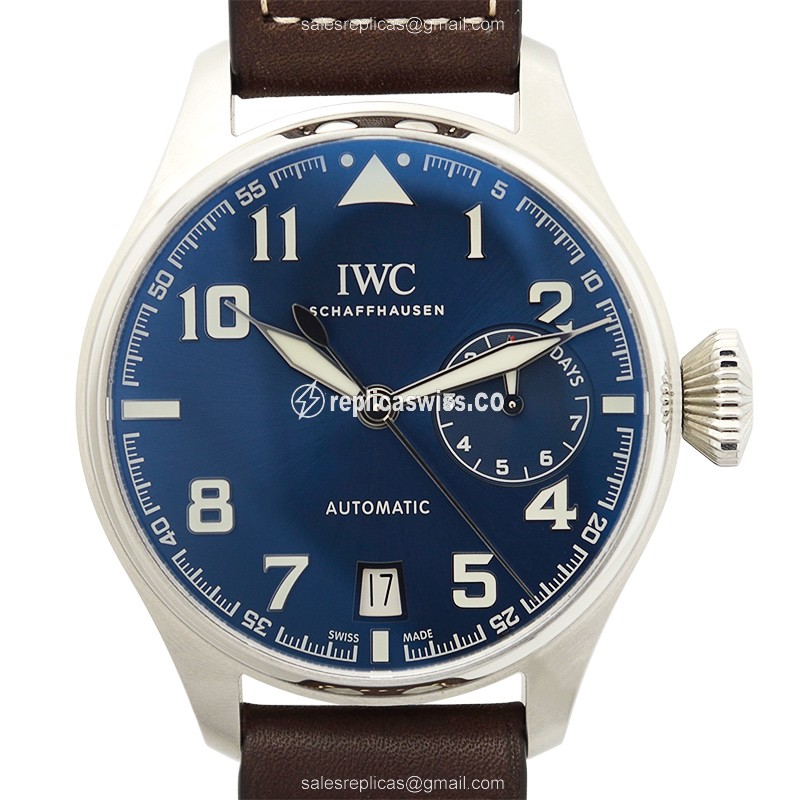 IWC IW500908 PILOTS Replica, Automatic Blue Dial, Stainless Steel Case & Brown Cowhide Strap Watch