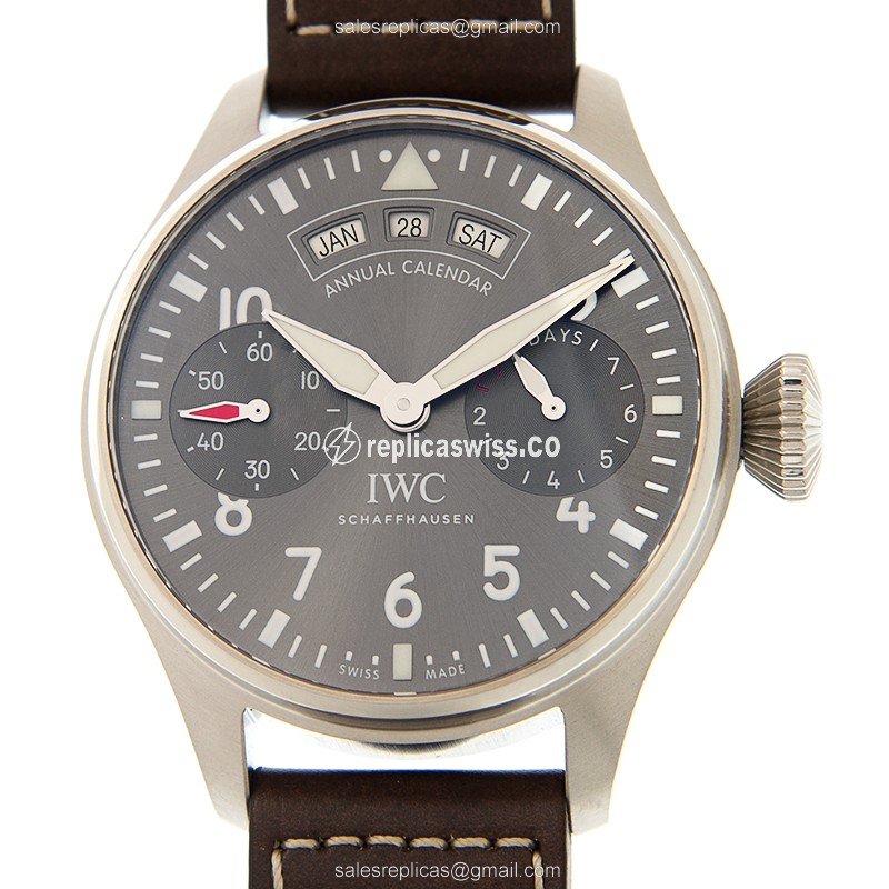 IWC IW502702 PILOTS Replica with Automatic Movement Grey Dial, Crafted in Steel Brown