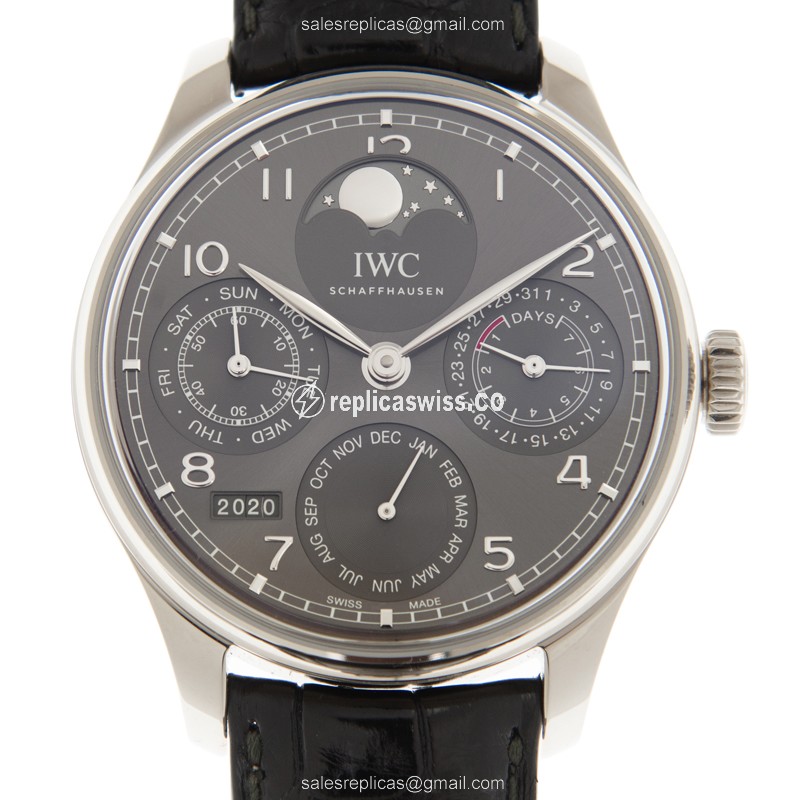 IWC IW503301 Portuguese Replica in 18kt Gold with Automatic Movement Gray Dial Watch