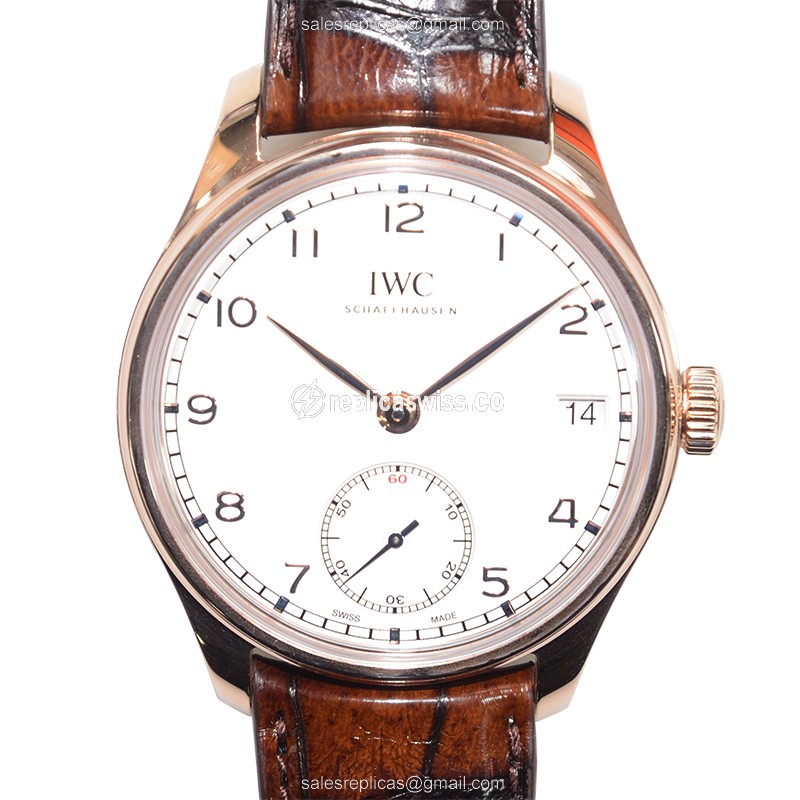 IWC IW510204 Portuguese Replica Watch | Automatic Movement, 18kt Rose Gold Case, Silver Dial