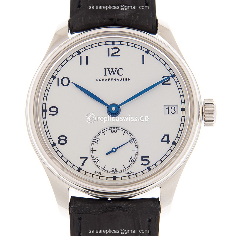 IWC IW510212 Portuguese Replica Watch | Manual Wind Movement | White Dial, Stainless Steel Case