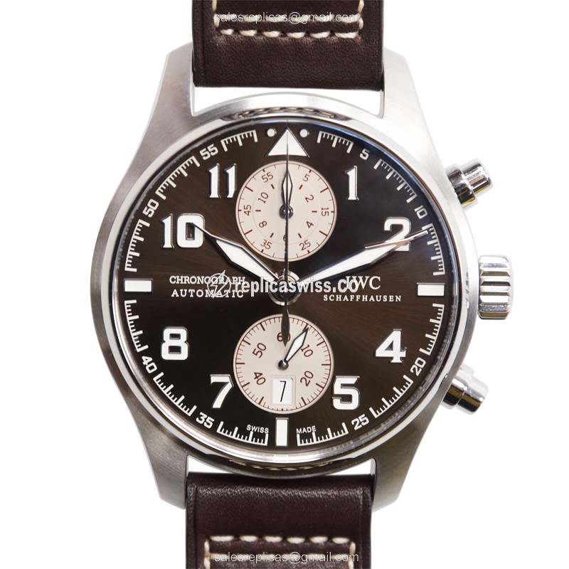 IWC PILOTS IW387806 Replica with Brown Automatic Movement & Steel Case Watch