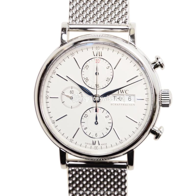 IWC PORTOFINO Automatic White Dial Steel Case with Sapphire Crystal Silver Strap Watch