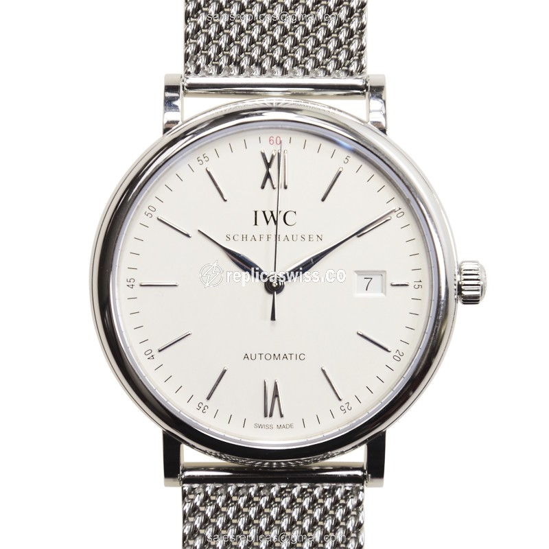 IWC Portofino IW356505 Replica | Automatic Movement, White Dial, Stainless Steel Case Watch