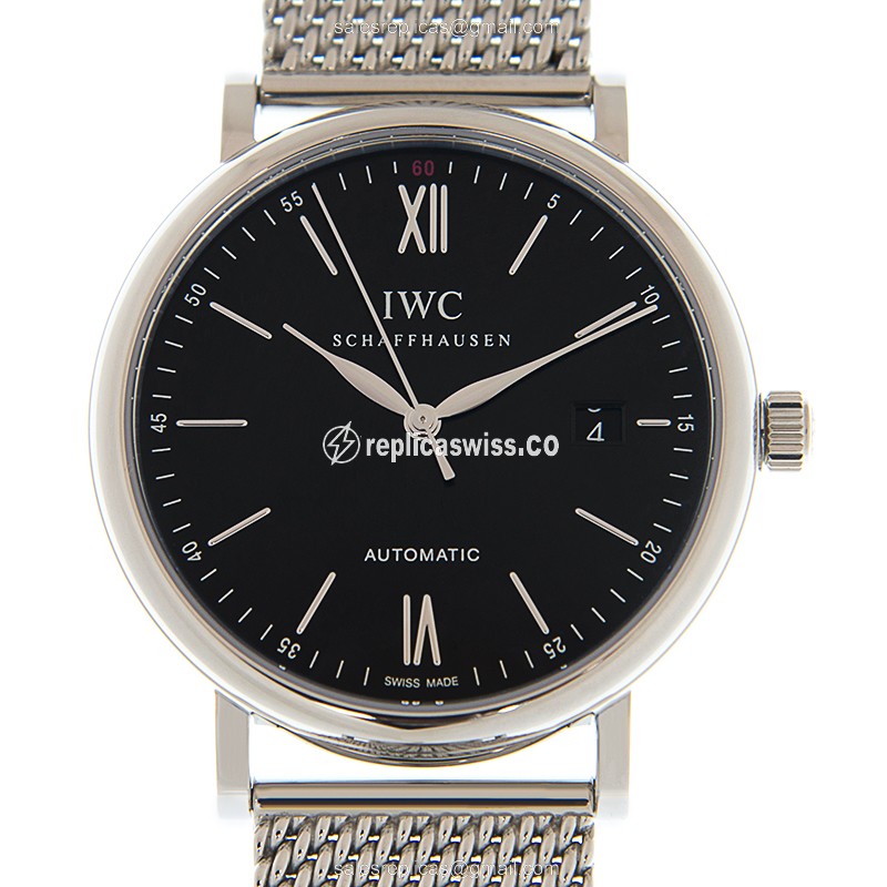 IWC Portofino IW356508 Replica | Automatic Movement, Black Dial, Stainless Steel Case Watch
