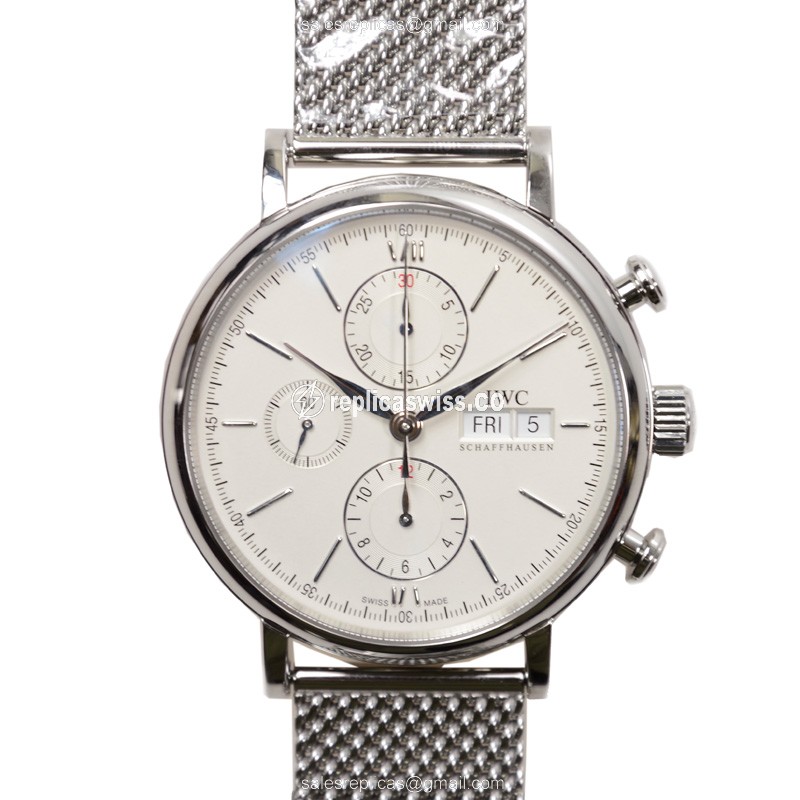 IWC Portofino IW391015 Replica | Automatic Movement, White Dial, Stainless Steel Case Watch