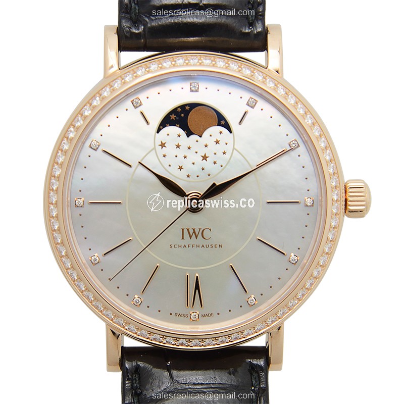 IWC Portofino IW459002 Replica | Automatic Movement, 18kt Rose Gold Case & White Dial Watch