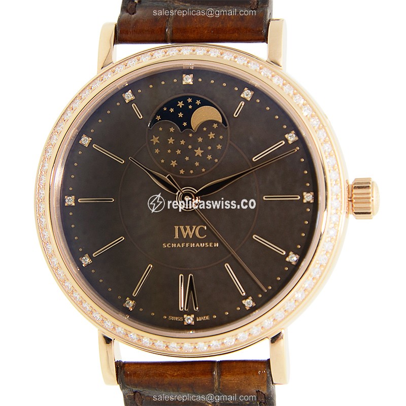 IWC Portofino IW459003 Replica in 18kt Rose Gold, Automatic Movement, Gray Dial Watch