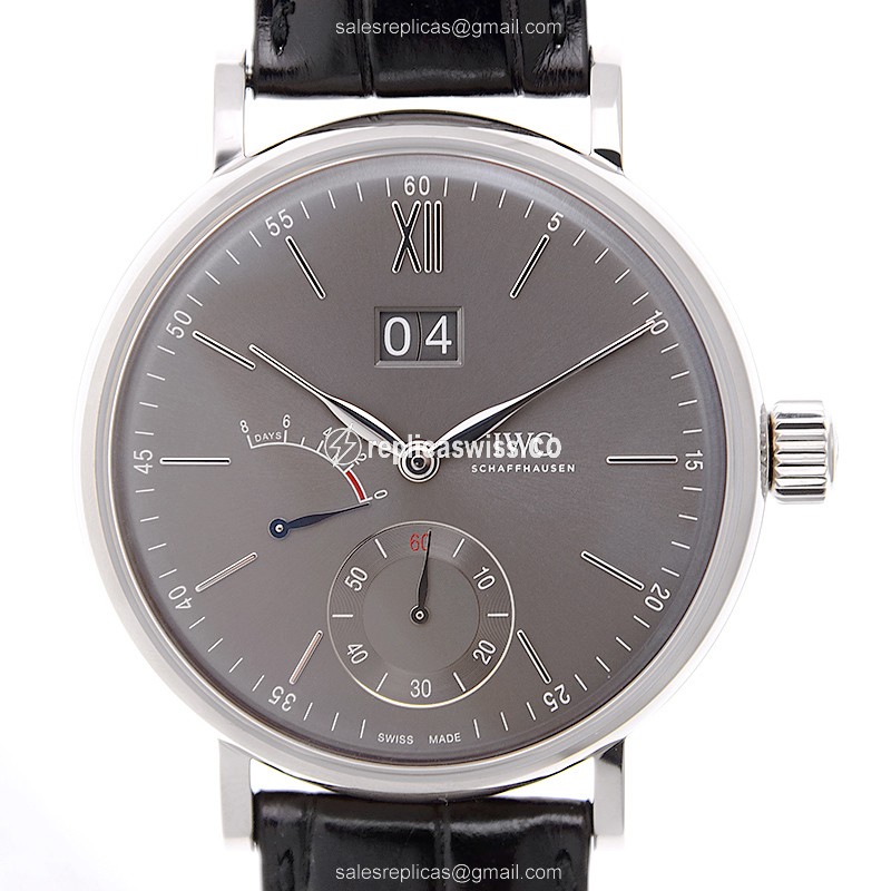 IWC Portofino IW516101 Replica | Manual Wind | 18kt Gold Case & Gray Dial Watch