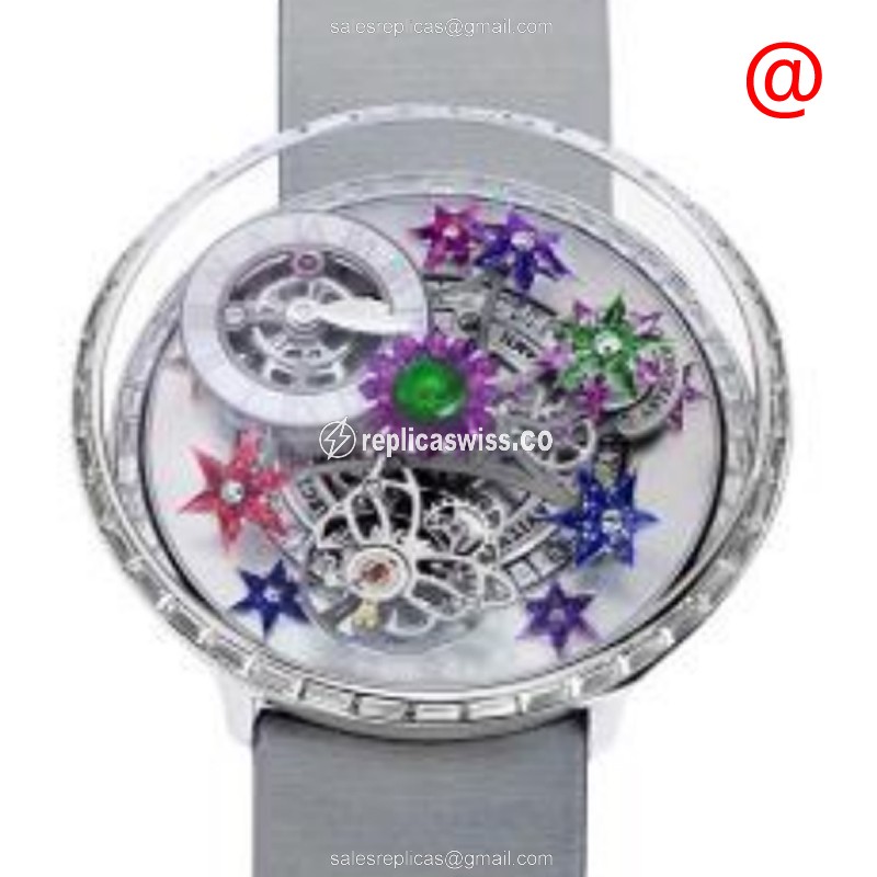 Jacob & Co AF321.30.BC.AA.A Fleur De Jardin Replica | Automatic Movement | 18kt White Gold Case &