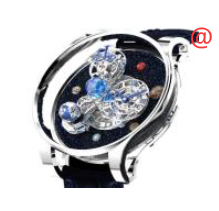 Jacob & Co. AS300.30.ASTRONOMIA Solar | Skeleton Dial | 18kt Gold Case & Blue Leather Strap Watch