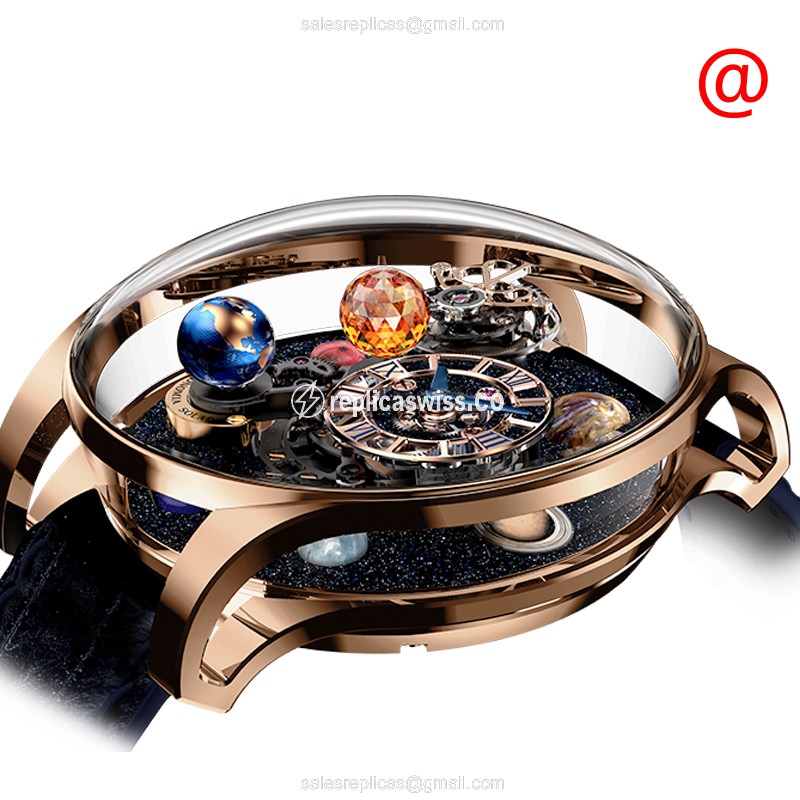 Jacob & Co AS300.40.AP.AK.AFL4A Astronomia Solar Replica | Manual Wind | 18kt Gold Case, Skull Dial