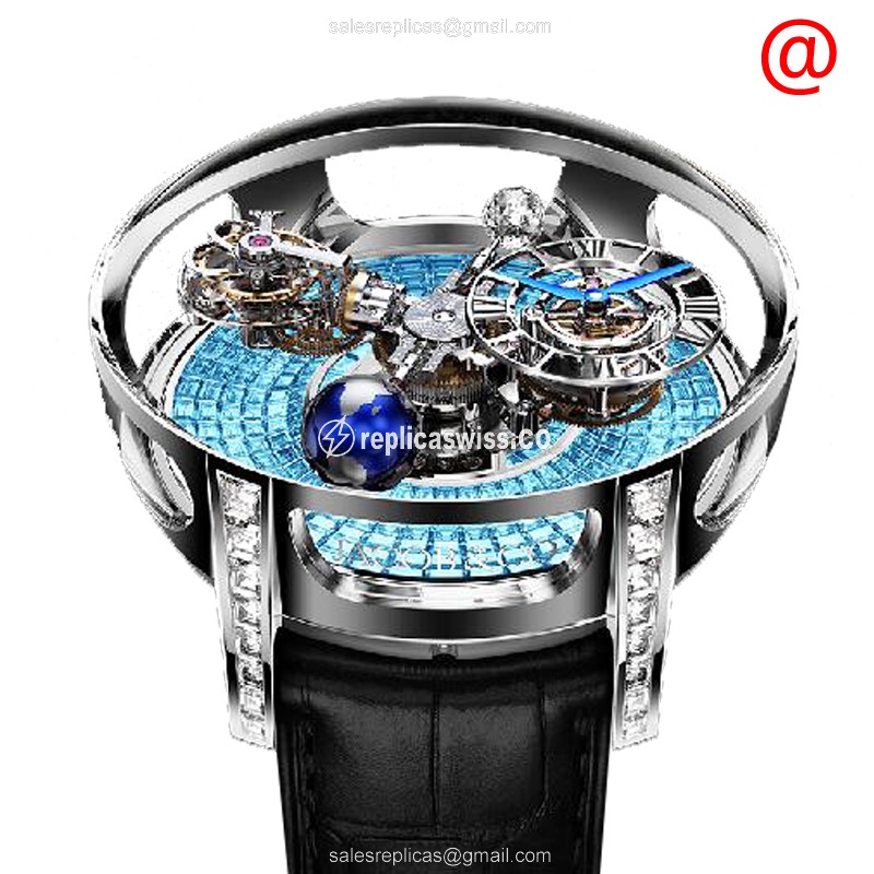 Jacob & Co. AT800.30.BD.BI.BFL4D ASTRONOMIA Replica | Manual Wind | 18kt Blue Gold Dial & Black