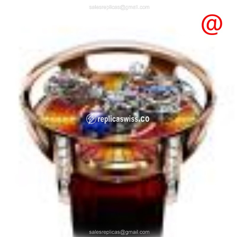 Jacob & Co. AT800.40.BD.UB.BBVEA Astronomia | Manual Wind | 18kt Rose Gold Case & Red Alligator