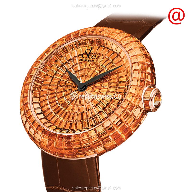 Jacob & Co BA534.40.BO.BO.ATA4A Replica | Automatic Movement | 18kt Gold Case & Brown Dial Watch